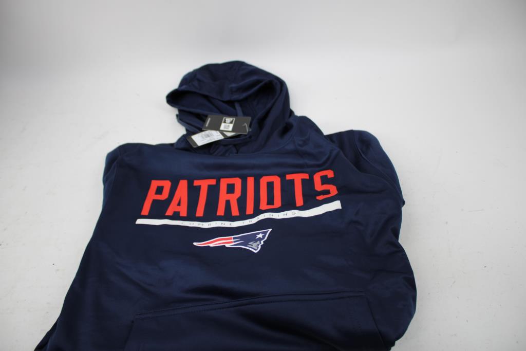 New Era NFL Team Apparel Patriots Athletic Hoodie, Large