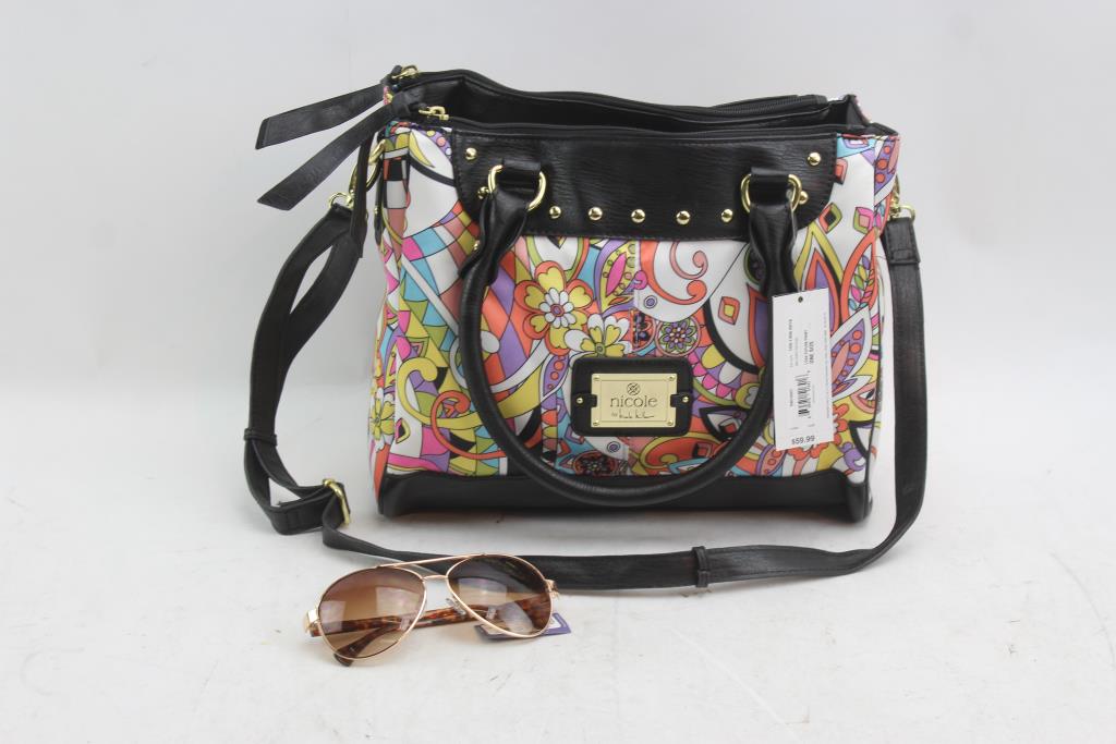 Nicole Miller Handbag Purse And Glance Eyewear Sungl Property Nicole Miller Handbag Purse And Glance Eyewear Sungl