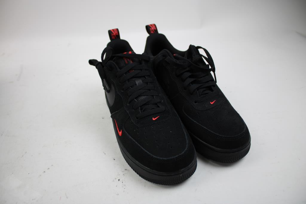Nike Air Force 1 '07 Black/Crimson Men's Size 9.5 Sneakers