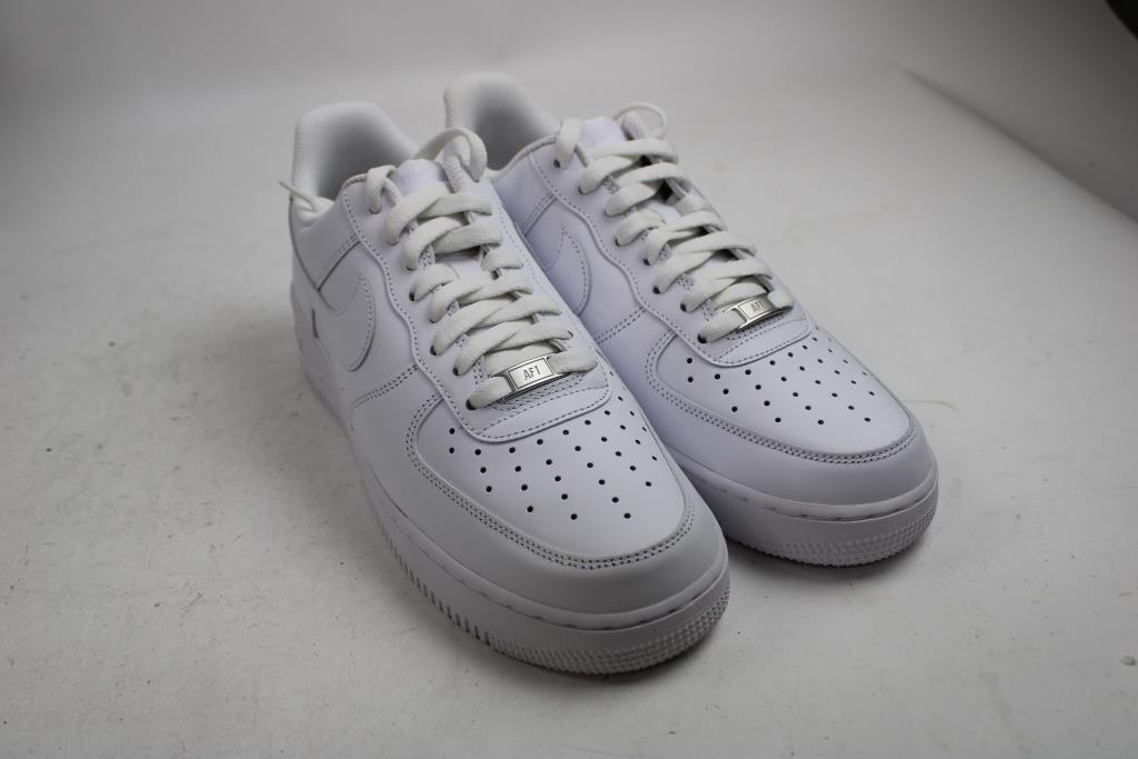 Nike Air Force 1 '07 Sneakers, White, Men's Size 10