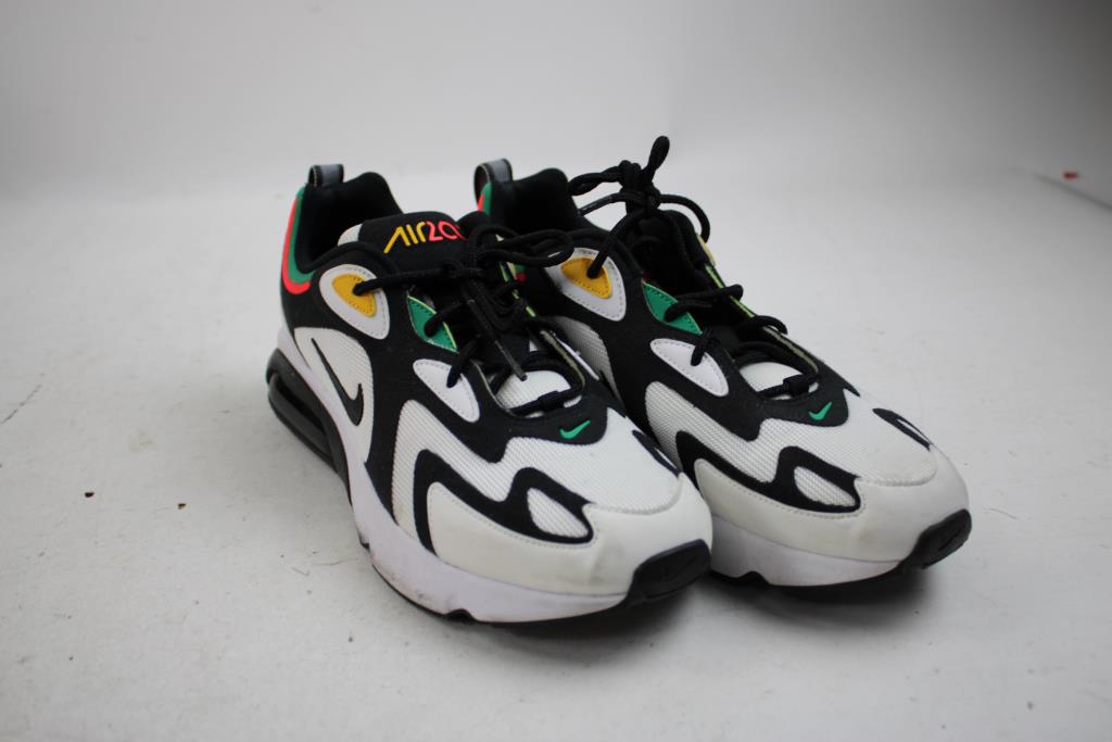 Nike Air Max 200 Sneakers, White/Black/Crimson, Men's Size 9