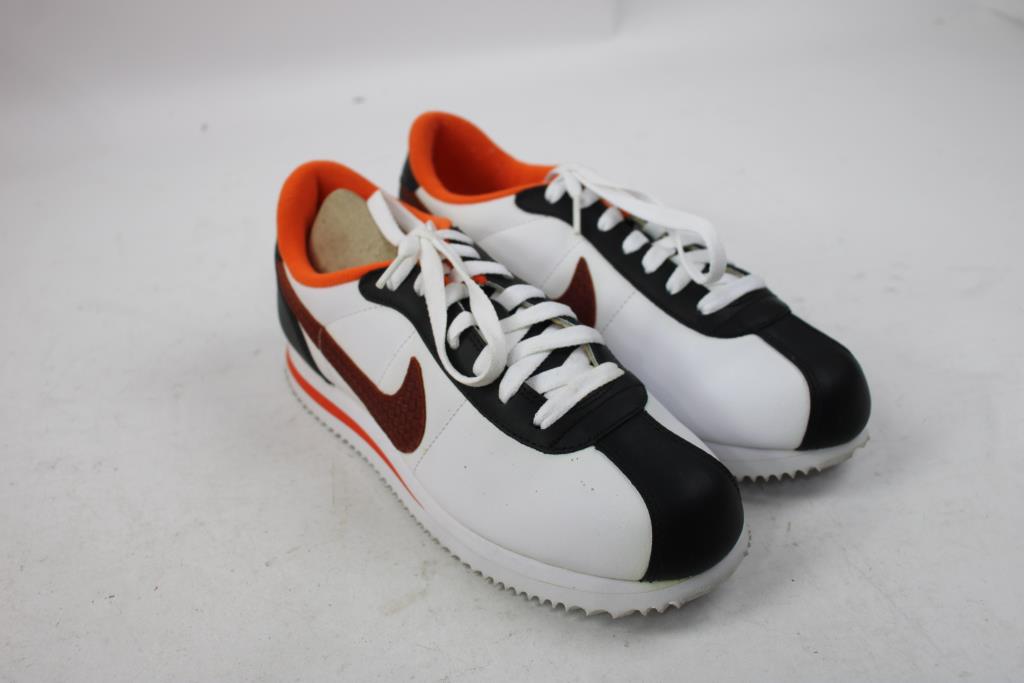 Nike Black/White/Orange Size 7 Sneakers