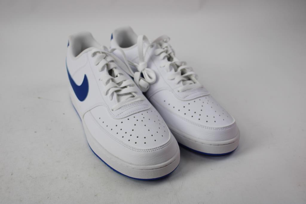 Nike Court Vision Low Men's Size 11 Sneakers, White/Blue