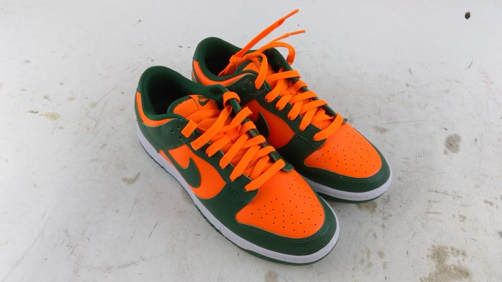 Nike Dunk Low Retro Miami Hurricanes Mens Shoes Size 9.5