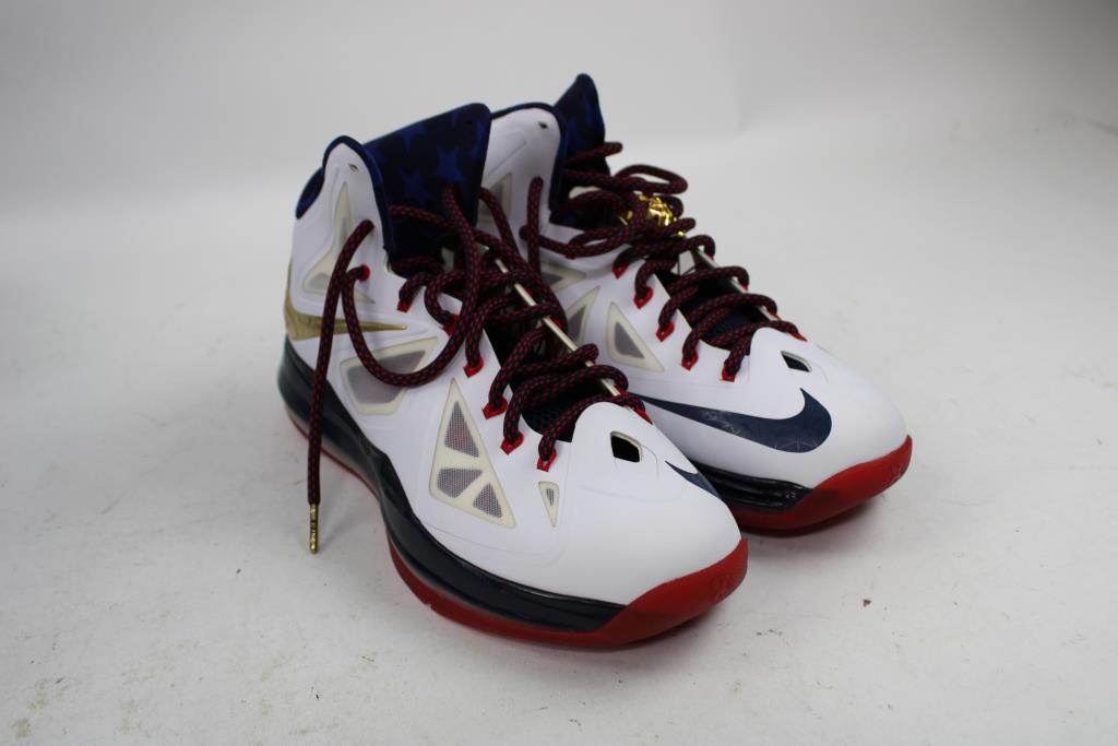 Nike LeBron X SP 'Gold Medal' Shoes, Men's Size 12