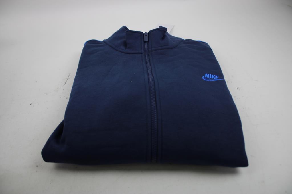 Nike Sportswear Club Fleece Full-Zip Track Jacket, Blue, XXL