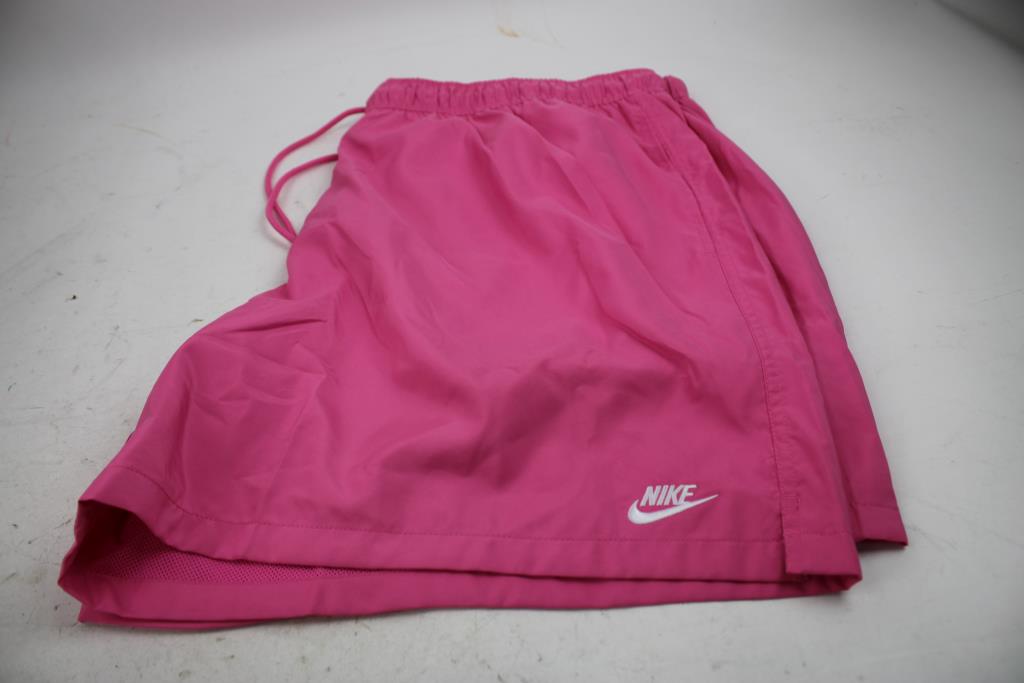 Nike Standard Fit Above Knee Length Shorts, Pink, XXL