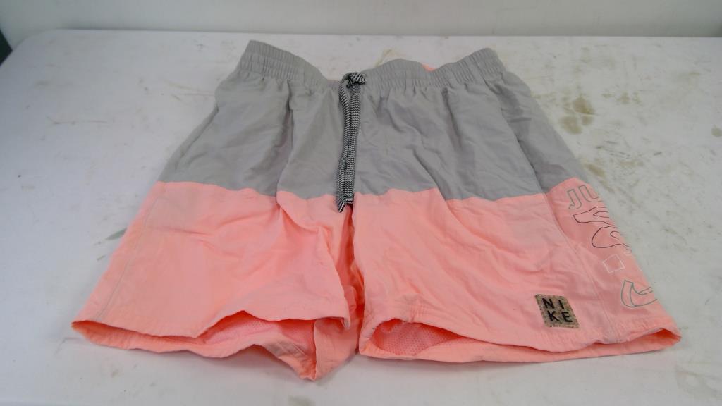 Nike Swim Shorts, Pink/Gray, Medium