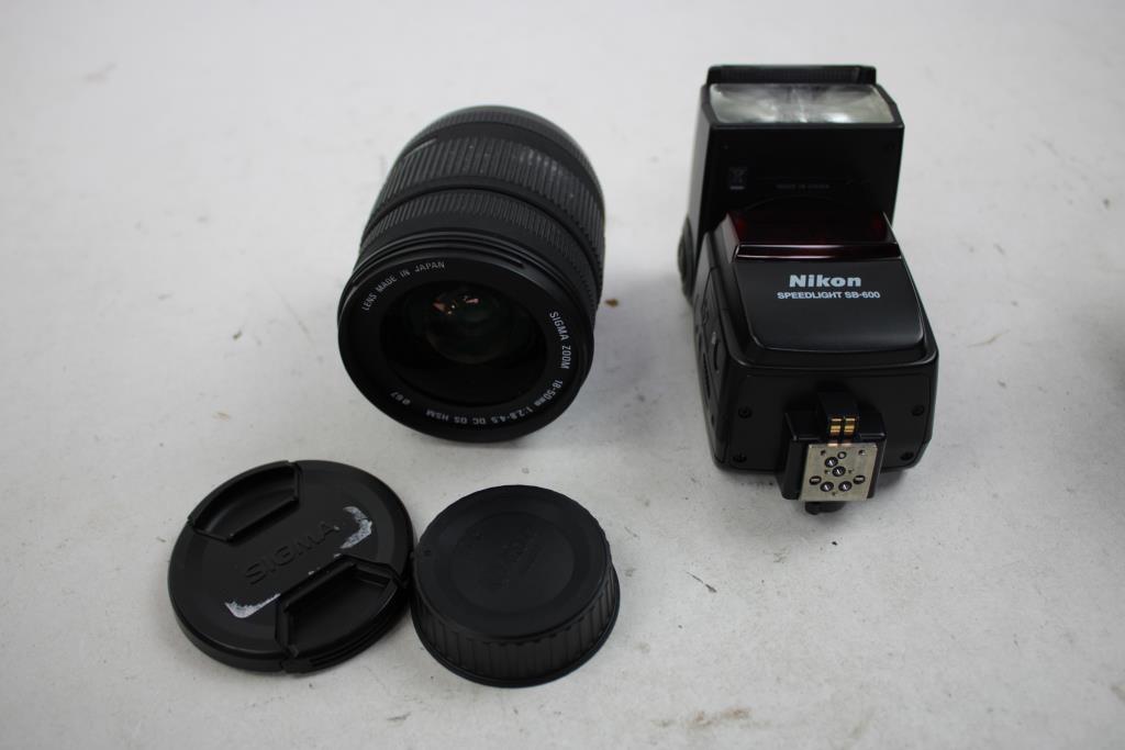Nikon 18-50mm Macro Lens & Nikon SB-600 Speedlight Flash 2 Pieces