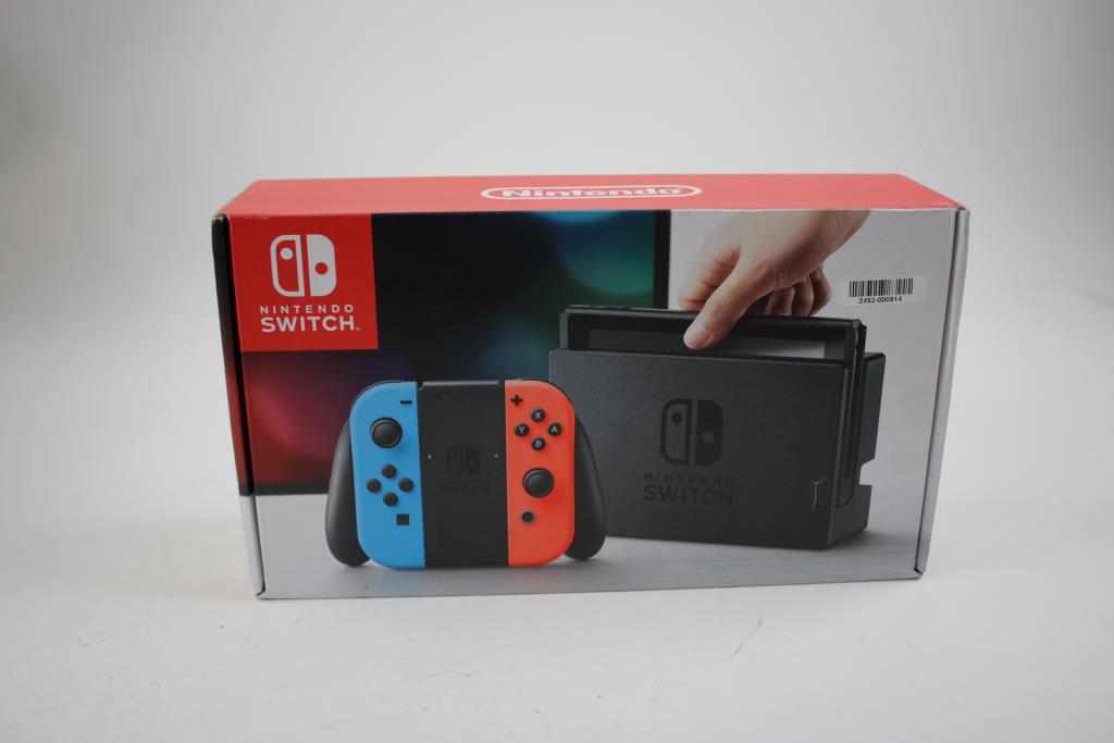 Nintendo Switch With Neon Blue/Red  Joy