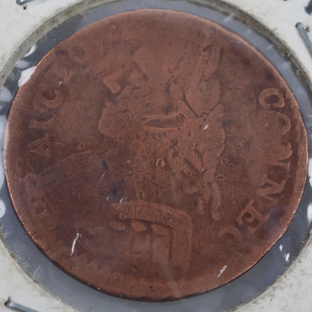 NO DATE US Auctori Connecticut Copper Half Penny Coin