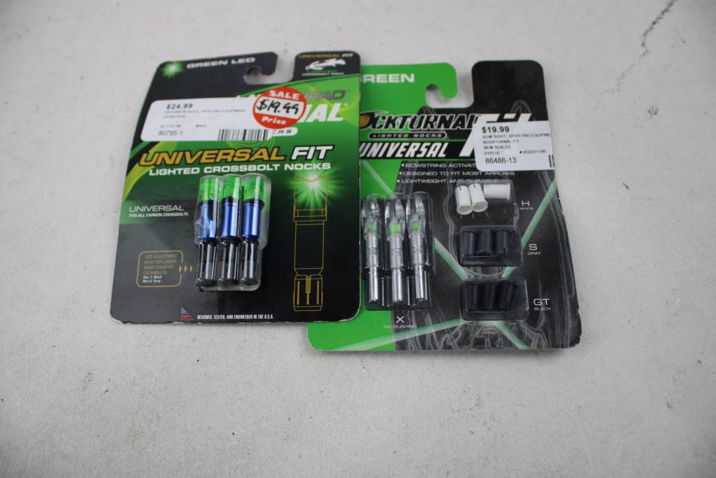Nockturnal, Bloodsport Lighted Arrow Nocks And Arrow Bladed Tips, 3 Pieces