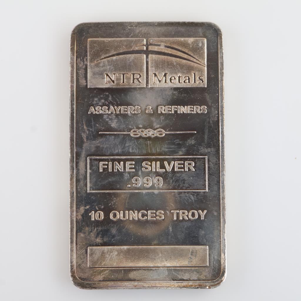 North Texas Refinery Fine Silver 10 Troy Oz Bar