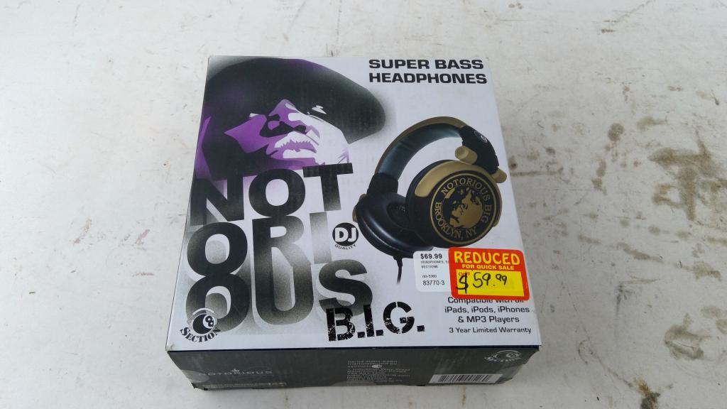 Notorious B.I.G Super Bass Headphones