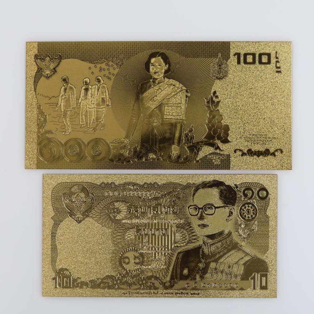 Novelty Foil Collectible Thailand Souvenirs, 2 Piece
