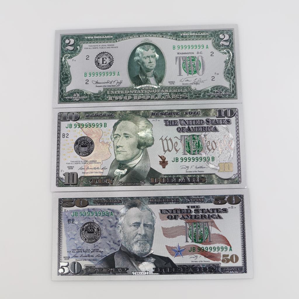 Novelty Foil Collectible US Souvenirs, 3 Pieces