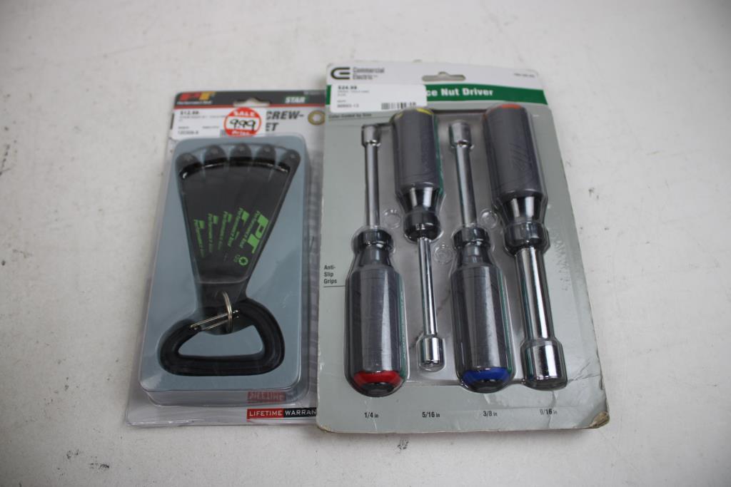 Nut Drivers, Screwdrivers, Bit Sets, 6 Pieces