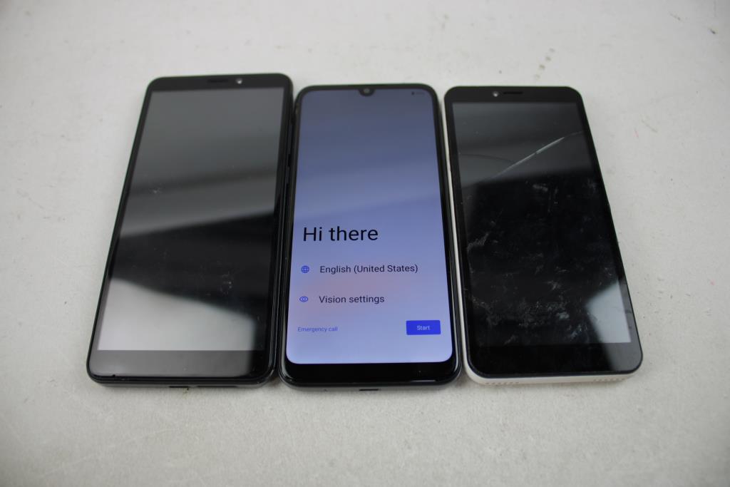 NUU, AT&T, Vortex Cell Phone Lot, 3 Pieces, Sold For Parts