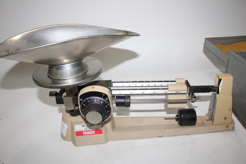 Ohaus Triple Beam Mechanical Balance With Case Property Room