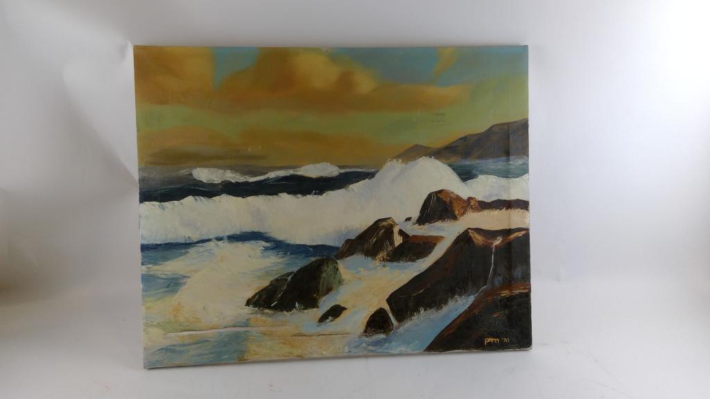 Oil Painting Rocky Beach
