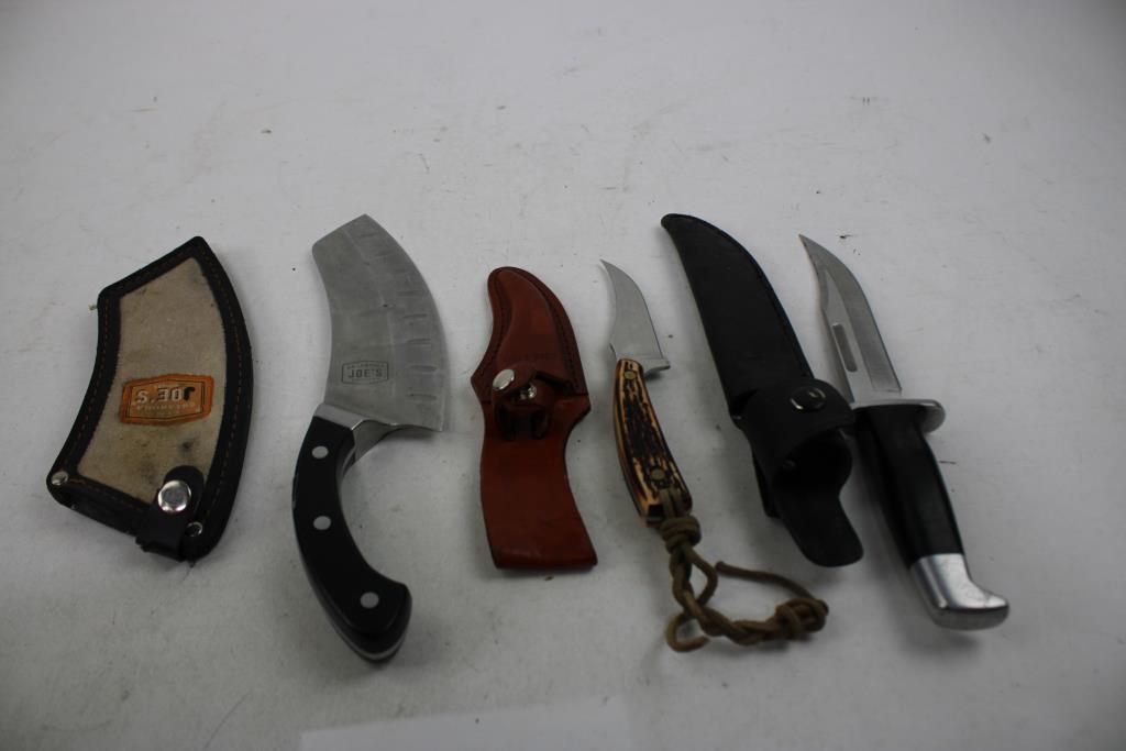 Oklahoma Joe's Smokers, Bear And Son And Other Knives, 3 Pieces