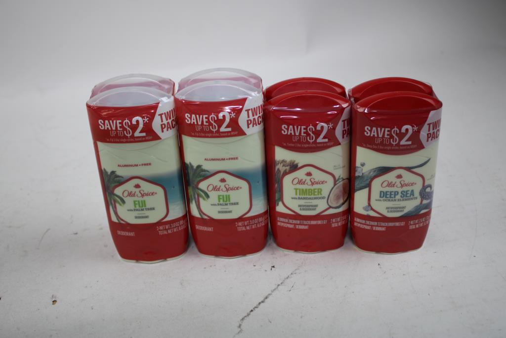 Old Spice Deodorant Twin Packs And Full-Body Cream, 5 Pieces