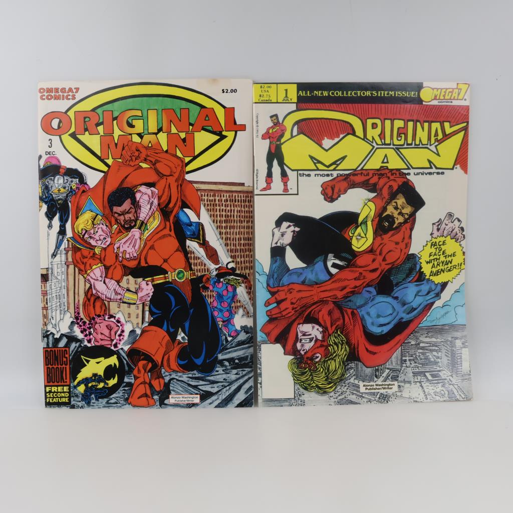 Omega 7 Original Man Comics, 2 Comics