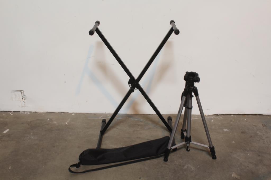 On Stage Keyboard Stand And Amazon Basics Tripod, 2 Pieces Property Room