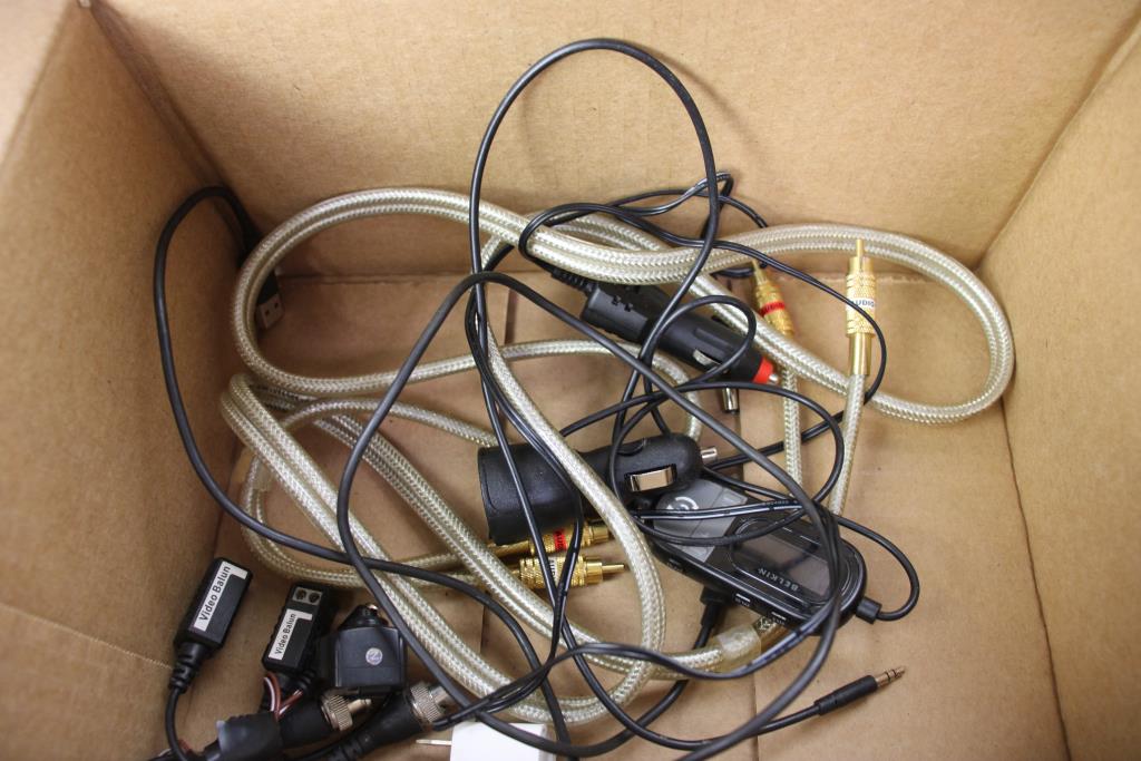 Onn Walkie Talkie, Anker Power Bank, 6 Ft. Audio/Visual Cable, And More