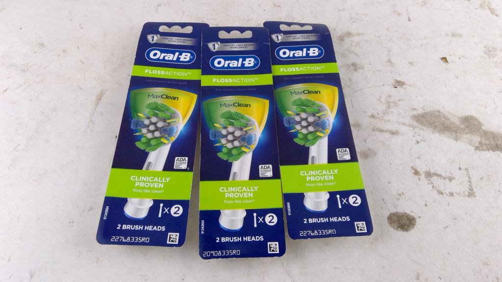 Oral - B Floss Action Toothbrush Head Packs 3 Pieces