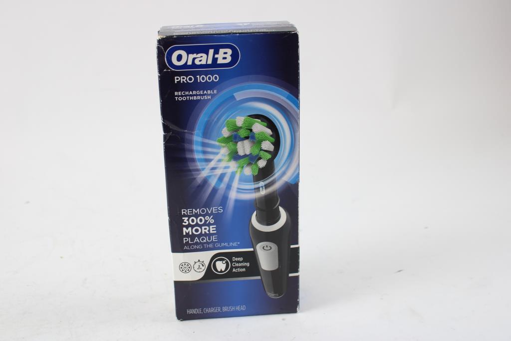 OralB Pro 1000 Rechargeable Toothbrush , Black, 3757 Property Room