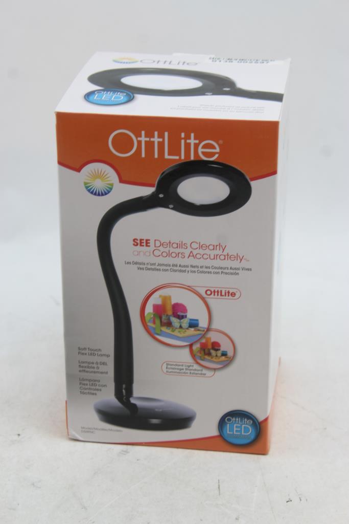 ottlite led clip and freestanding magnifier