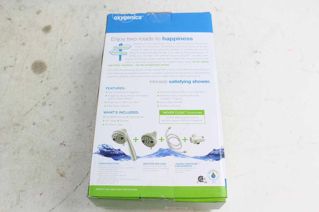 Oxygenics PowerMassage Shower Head Property Room