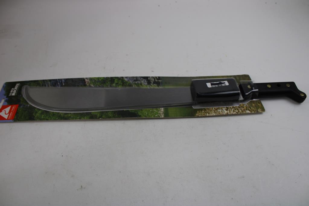Ozark Trail 18-inch Machete, With Rechargeable Flashlight, And Butane Torch, 3 Pieces