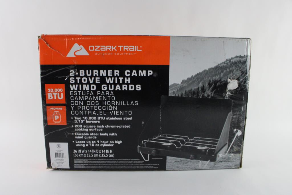 Ozark Trail 2Burner Camp Stove With Wind Guards Property Room