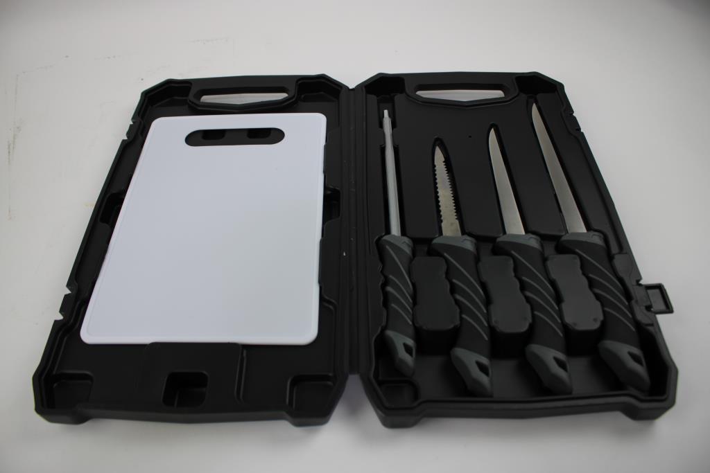 Ozark Trail 5-Piece Fish Fillet Knife Set, Okeechobee Fats Fishing Tackle Bag, & Fishing Bait
