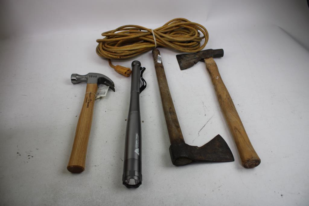 Ozark Trail Flashlight, Stanley 24" Wrecking Bar, Extension Cord, And More