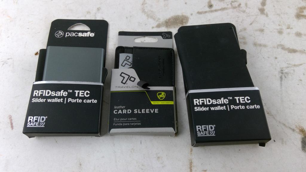 Pacsafe RFID Wallets And More 3 Pieces