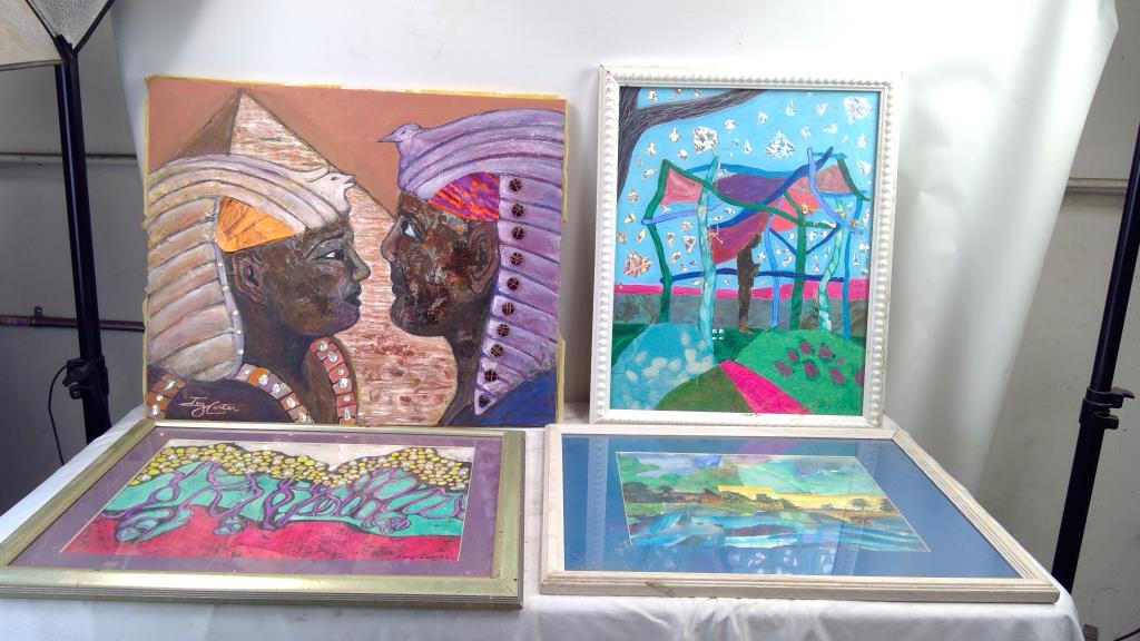 Paintings, Artwork, 4 Pieces
