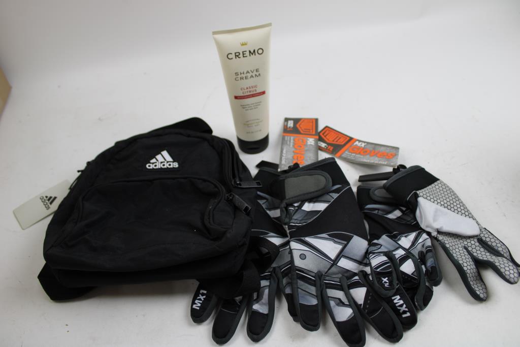 Pair Fo Gloves,high Pressure Hose, Adidas Bag, Shave Cream