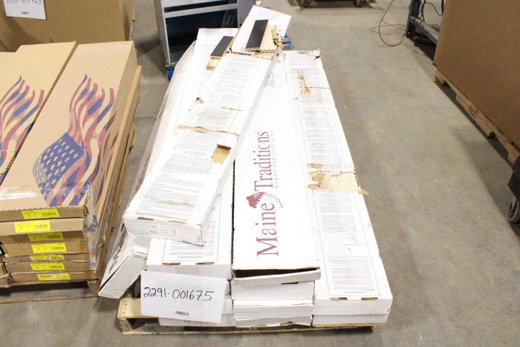 Pallet Of Maine Traditions Hardwood Flooring, 12 Boxes Property Room