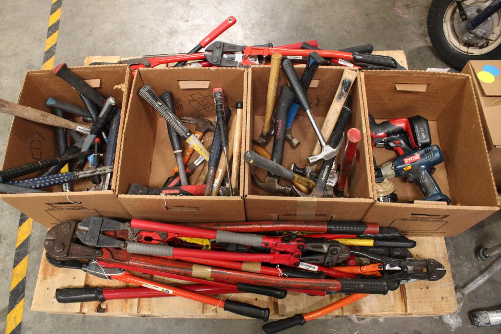 Pallet Of Misc Tools Property Room
