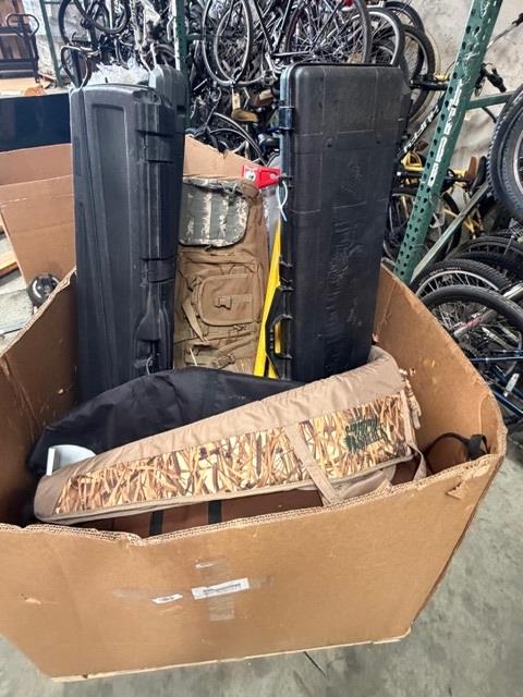 Pallet Of Rifle Cases And Bags