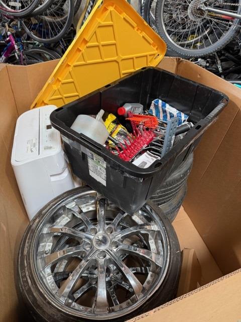 Pallet Of Tools And Wheels