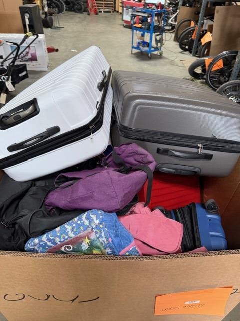 Pallet Of Used Suitcases And Bags