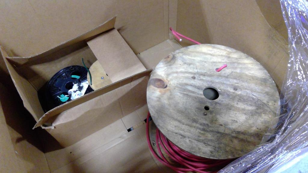 Pallet Of Wire Spools 3 Pieces