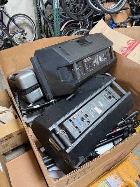 Pallet With Speakers, Power Supply And More