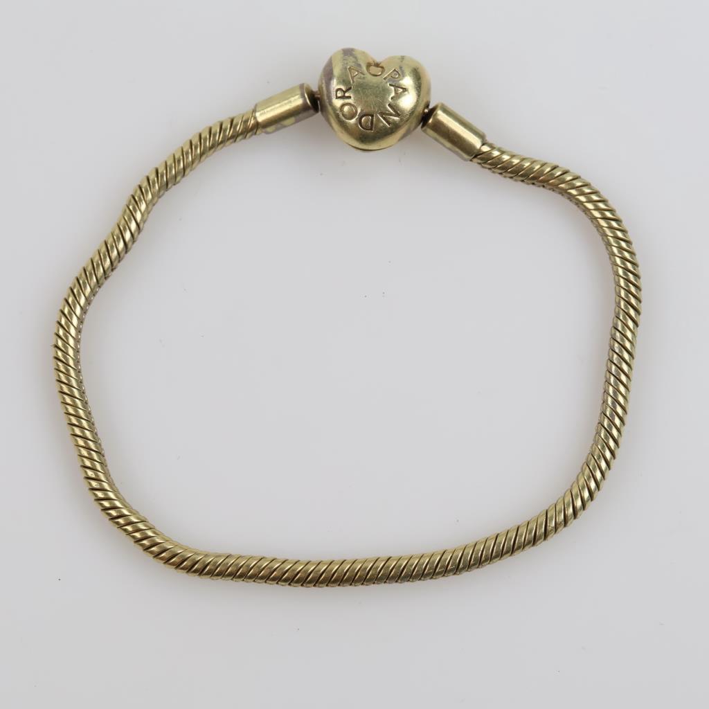 Pandora 14kt GP Snake Chain Bracelet