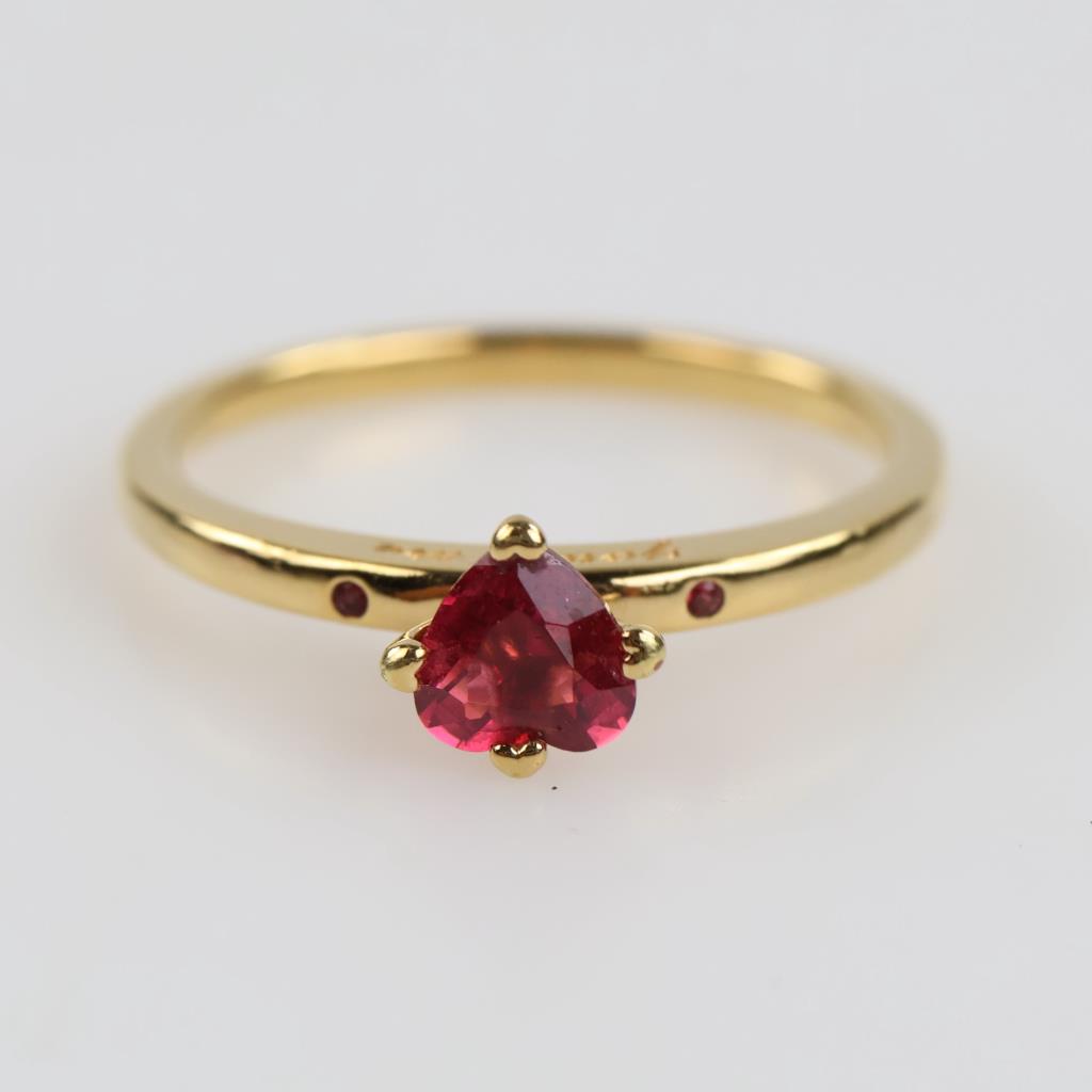 Pandora GP Sparkling Red Heart Ring