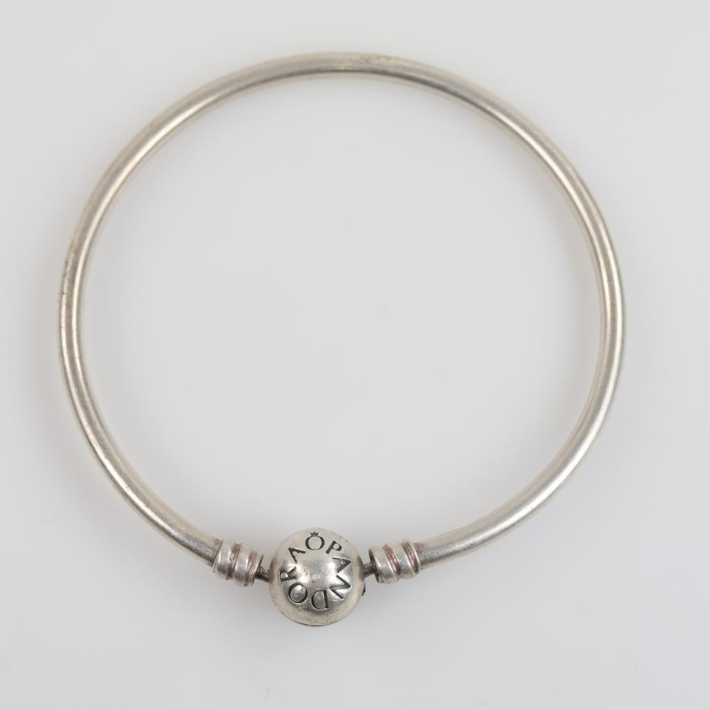 Pandora Moments Sterling Silver Bangle Bracelet